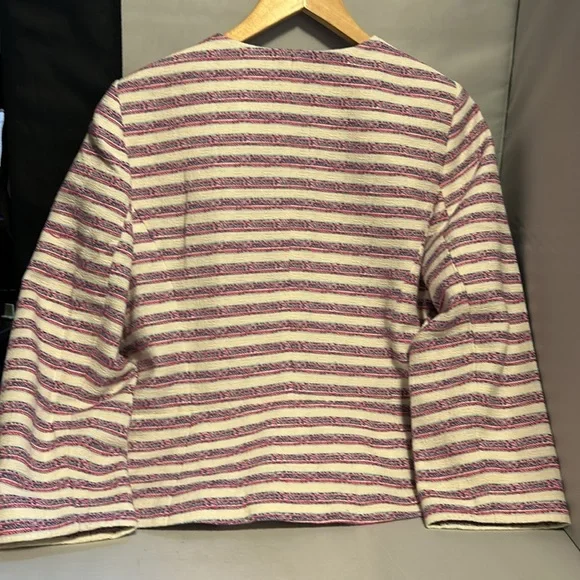 Talbots Tweed Blue/Pink/White Jacket Size Misses 12 - Picture 3 of 5